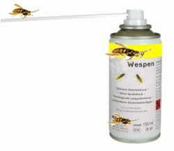 Wespenbekämpfung mit Sofortwirkung gegen Wespen, nach Kontakt - Wespenspray 150ml 