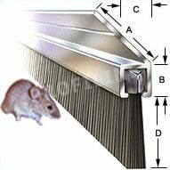 Winkelbesen, Rolltorbesen, 45°, Alu-Bürsten, Tür, Türen, Profilie